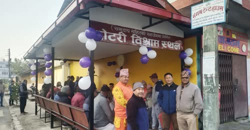 Construction of Rotary Waiting Shed