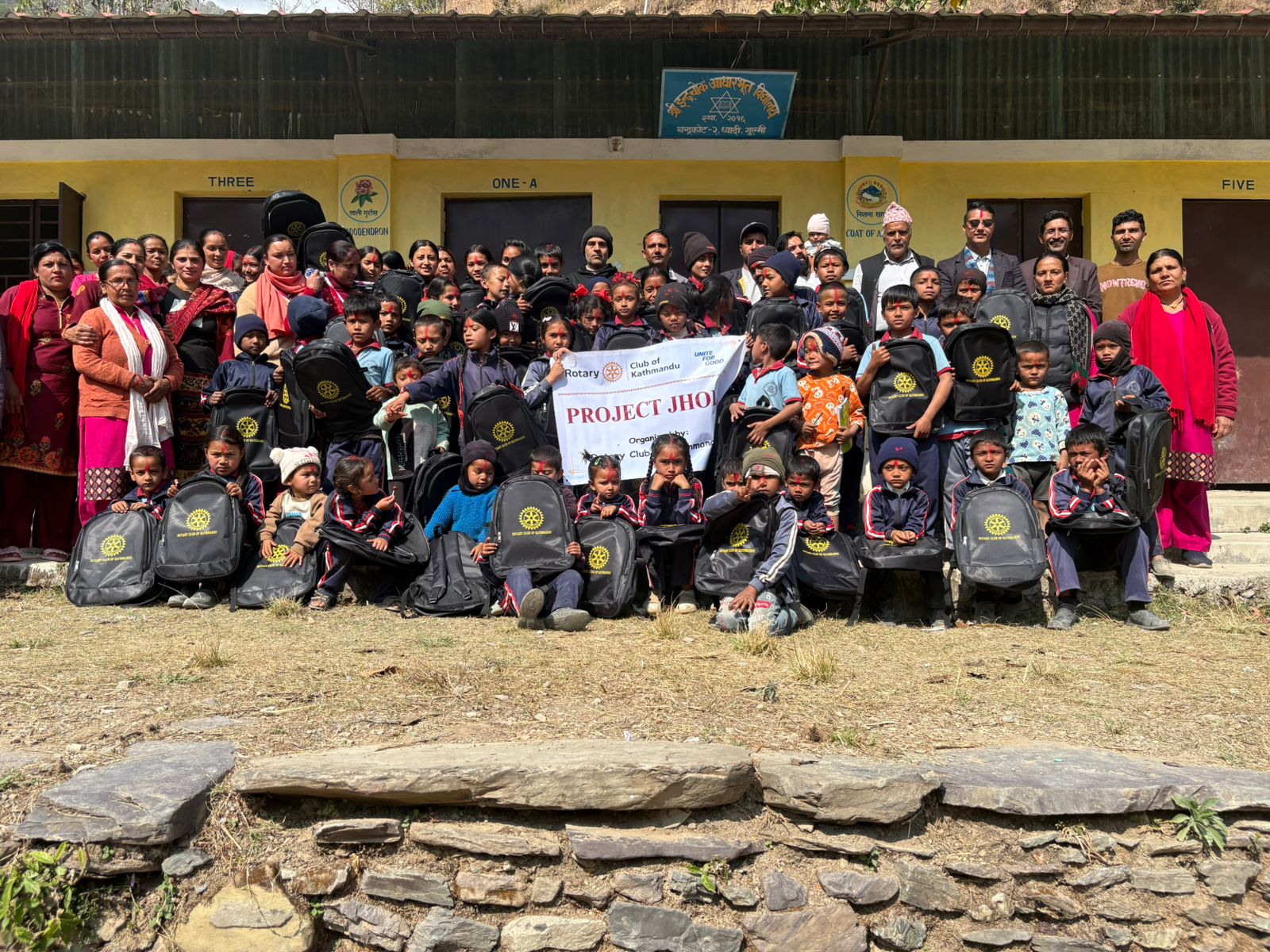 Rotary Club of Kathmandu’s Project JHOLA Benefits Over 1,000 Students in Gulmi